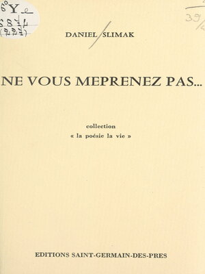 cover image of Ne vous méprenez pas...